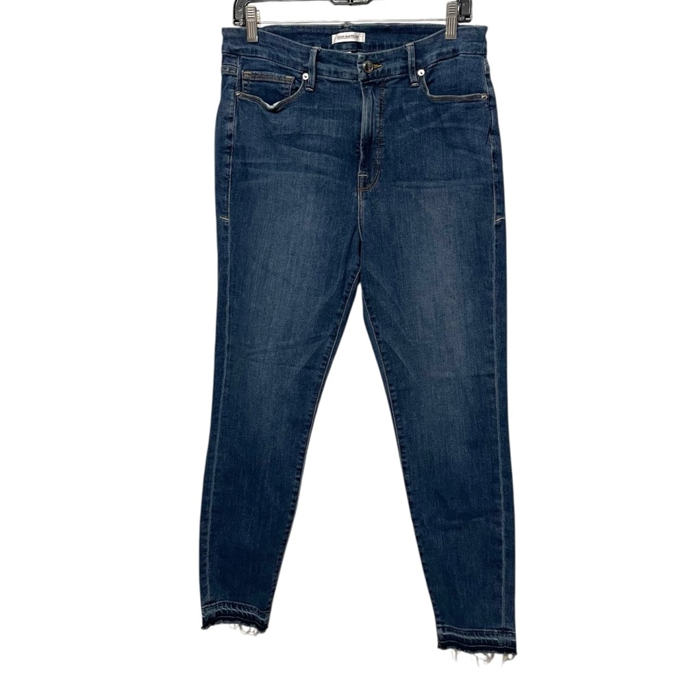 GOOD AMERICAN Good Legs Skinny Raw Hem Jeans 16
